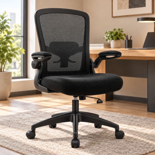 CHAISE DE BUREAU ERGONOMIQUE NOIR FK918W