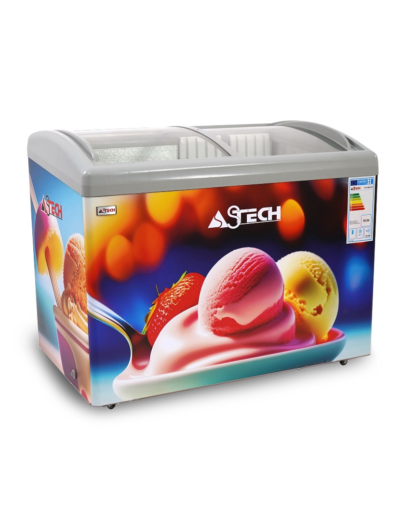 CONGELATEUR ASTECH HORIZONTAL 400LITRES VITRINE FH400LPAA