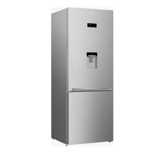 REFRIGERATEUR BEKO COMBINE 3T AVEC DIST D’EAU GRIS RCNE560E40DSN