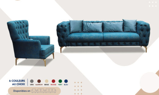 SALON CANAPE 7PLACES COULEUR AU CHOIX ARCADIA