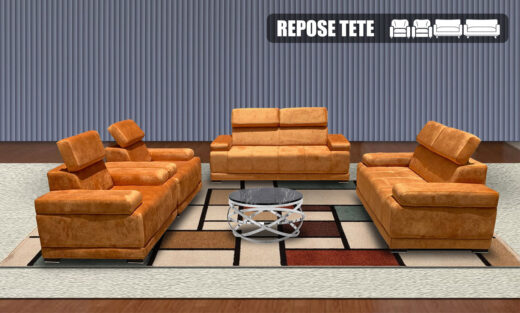 SALON CANAPE 7PLACES REPOSE TETE CAR COULEUR AU CHOIX