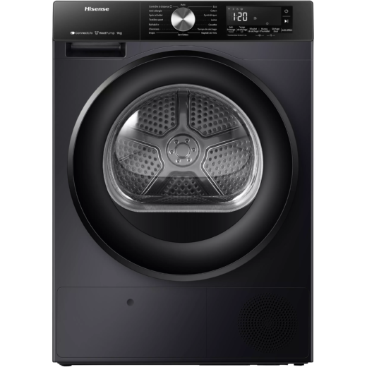 SECHE LINGE HISENSE 9KG POMPE A CHALEUR WIFI GRIS DH3S902BBCC