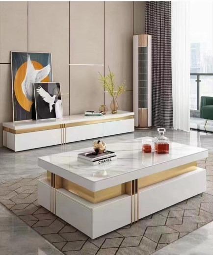 TABLE CONSOLE 180X40CM + MIRROIR 130X70 BLANC G6318 + M6318