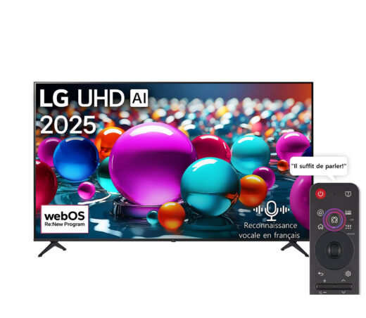 TELEVISEUR LG 55 » SMART 4K + INTELLIGENCE ARTIFICIELLE 55UA85006LA