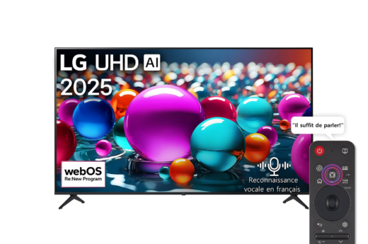 TELEVISEUR LG 65 » SMART 4K AI + TELECOMMANDE MAGIC 65UA85006LA