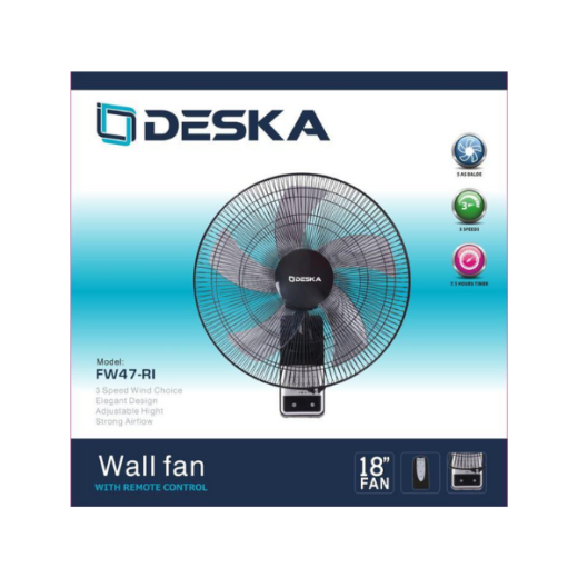VENTILATEUR DESKA 18 » MURAL AVEC COMMANDE FW47 (RINO)